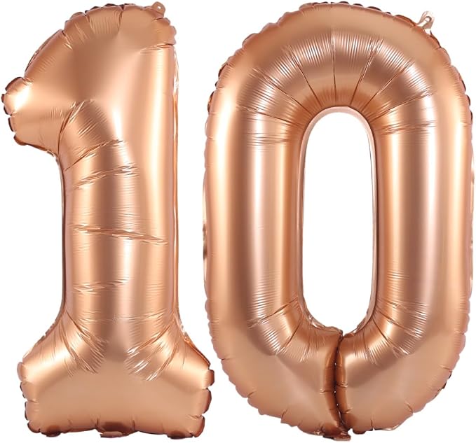 Number 10 Balloon Foil Mylar Balloons by YPSelected