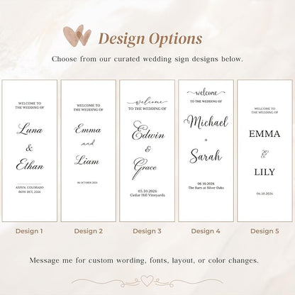 Personalized Sheer Tulle Wedding Welcome Banner Sign - Image 8