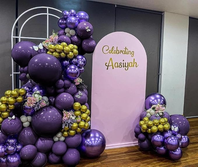 Dark Purple Balloons Double Stuffed Purple Balloon Garland Pastel Lavender - Image 7
