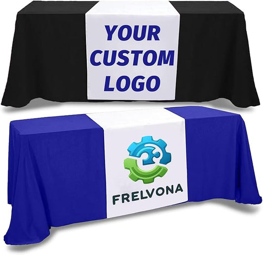 Custom Table Runner with Business Logo 13 in x 72 in, Customzied Banner and by Unknown