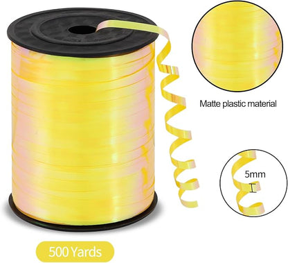 TONIFUL 500 Yards Iridescent Yellow Curling Ribbon Balloon String | Iridescent - Image 2