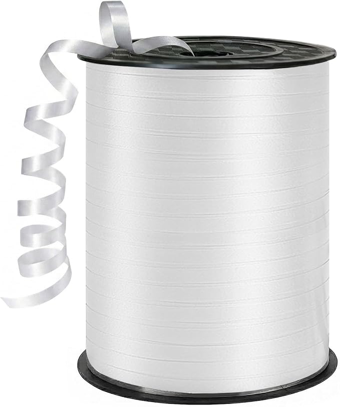 500 Yards Curling Ribbon， White Balloon String Ribbon，for Gift Wrapping，Party by Unknown