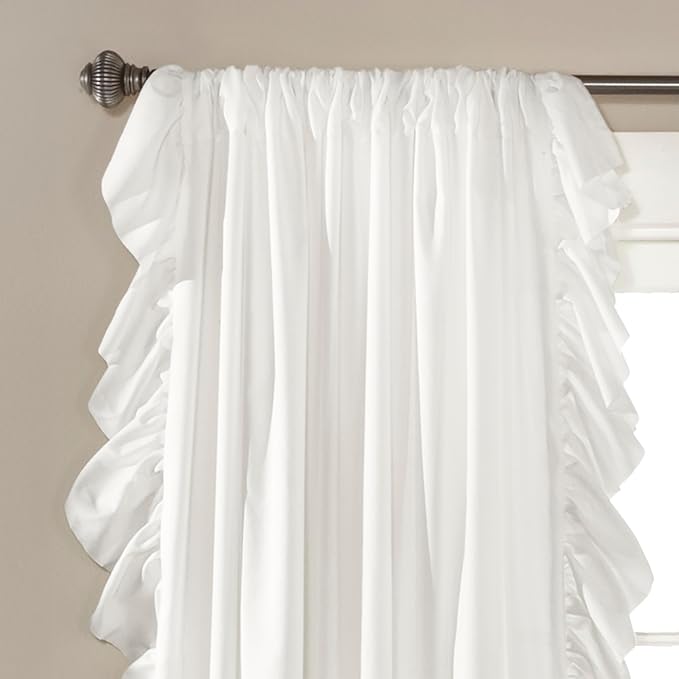Lush Decor Reyna Ruffle Window Curtain Panel Set, Living room, or Dining Room - Image 2