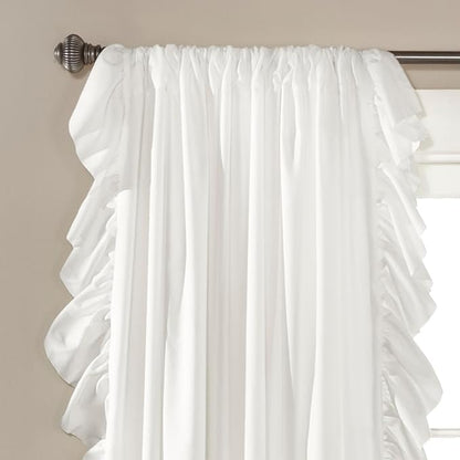 Lush Decor Reyna Ruffle Window Curtain Panel Set, Living room, or Dining Room - Image 2