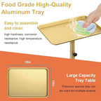 Salon Tray Cart, Salon Rolling Tray Adjustable Height, Tattoo Tray, SPA Rolling Trolley Tray for Beauty Hairstylist Dental Clinic,Champagne Gold
