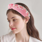 Headbands for Women,Non-slip Hair Accessories Wide Hair Band with Pearl Accessories for Valentine's Day Gift,Birthday,Party