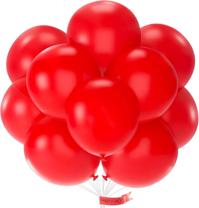 PartyWoo Red Balloons 20pcs Red Helium Latex Balloons 18 Inch | Birthday by PartyWoo
