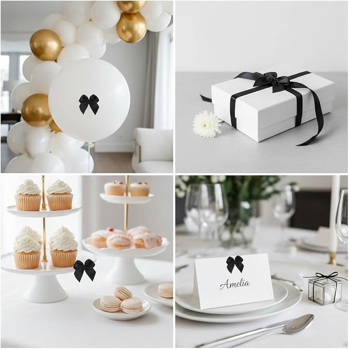 100 Mini Satin Ribbon Bows, Small Bows - Image 5
