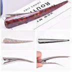 Large Metal Duckbill Hair Clips for Women, 6 Pieces & 5.5 Inch Long Non-Slip French Twist Clips, Chic Alligator Clips for Styling Thick Long Hair