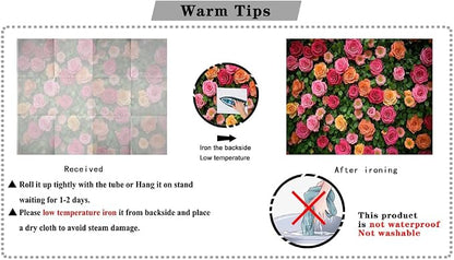7X5ft Floral Backdrop for Photography Valentine's Day Backdrop Wedding - Image 7