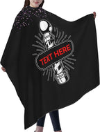 Custom Barber Cape for Men Personalized Professional Hair Cutting Cape with Text for Home Salon Barbershop