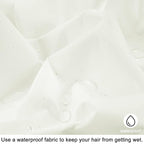 Reusable Shower Cap for Women, Large Waterproof Shower Essentials Bonnet Washable Elastic Band Bath Hair Wrap Hat for Long Hair, Braids(White)