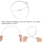 Wecoe White Satin Headbands, 10pcs Non Slip Fashion Hair Bands for Women' Hair - Holiday & DIY Accessories