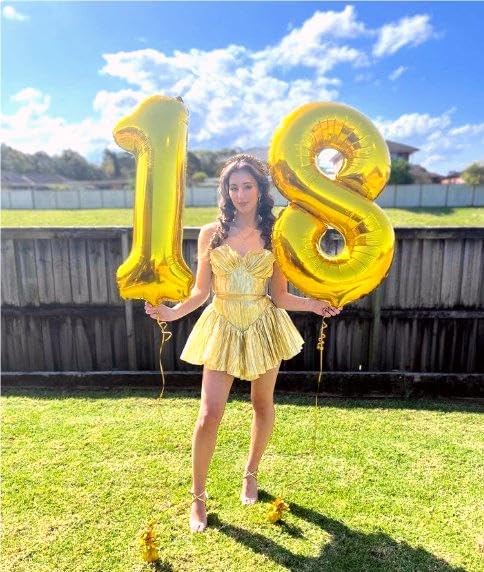 Helium Foil Gold Number 8 Balloon 40 Inch, Mylar Eight Numbers 8 18 28 38 48 58 - Image 8