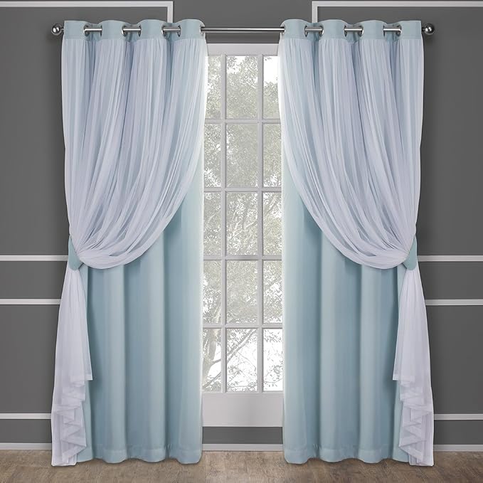 TOWN & COUNTRY LUXE Talia Double Layer Indoor Curtains, Sheer and Room by TOWN+%26+COUNTRY+LUXE