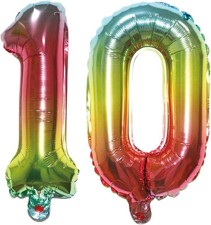 Number 10 Balloon Foil Mylar Balloons by YPSelected