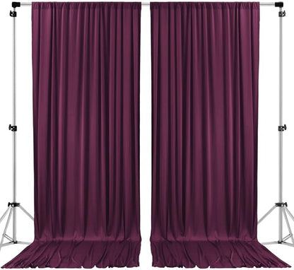 AK TRADING CO. 10 feet x 10 feet Eggplant Purple Polyester Backdrop Drapes by Fabrics%7CEventDecor%7CCrafts%7CUpholsteryFoam