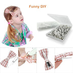 HiJeaton 90pcs Metal Duck Billed Hair Clips for Women Styling Sectioning, Silver Hair Pins for Long Hair, Alligator Curl Loc Clips for Thick Hair Roller, Salon, Bows DIY