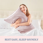 BEDELITE Satin Pillowcase for Hair and Skin, Super Soft and Cooling Similar to Silk Pillow Cases 2 Pack with Envelope Closure, Gift for Women Men(20"x26" Standard Size, Lotus Pink)