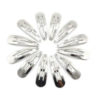 Dofash 12PCS Snap Hair Clips For Women-Non Slip & Metal Hair Barrettes, 5cm 2'' Small Clips For Thin & Fine Hair,Silver