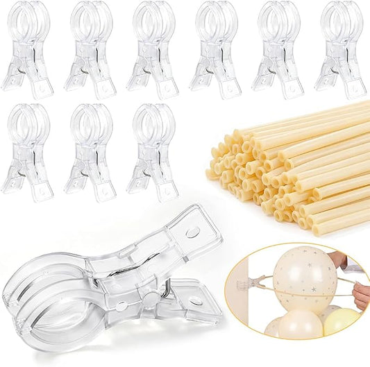10 Pack Balloon Arch Clips 3.5 Inch Clear Spring Clamps by WelcometoVisittheViksio