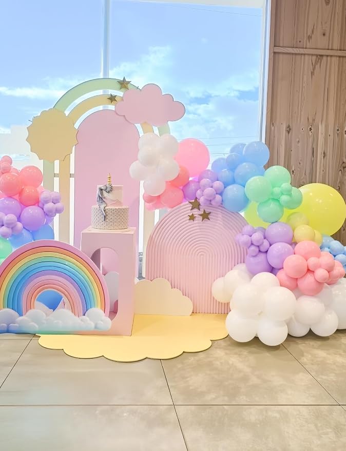 Pastel Rainbow Balloons Arch Garland Kit - Image 7