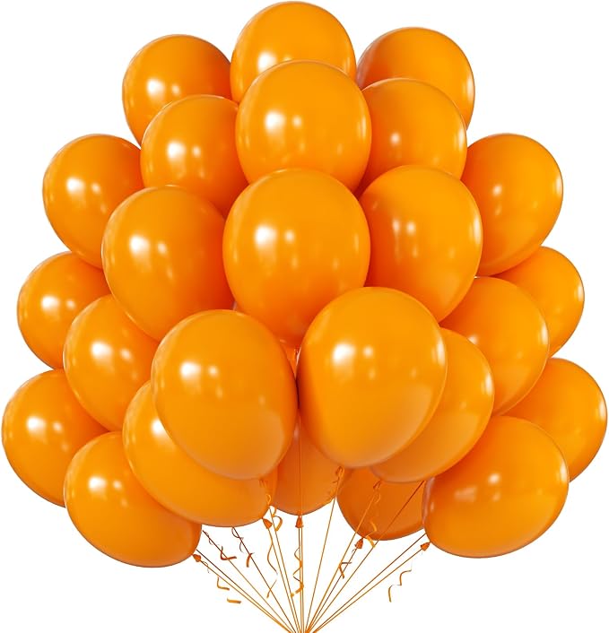 10 Inch Orange Balloons by KALOR