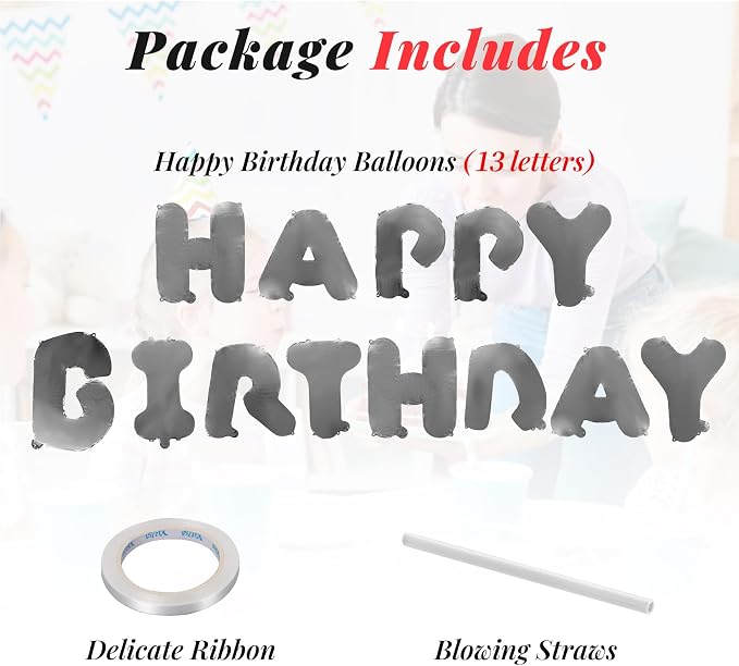 CARGEN 16in Happy Birthday Balloons Banner - Image 8
