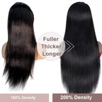 24 Inch 13x6 Lace Front Wigs Human Hair 200 Density HD Full Frontal Lace Real Straight Wigs Human Hair Pre Plucked with Baby Hair Wigs for Women