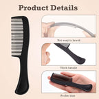 200Pcs Black Combs in Bulk, Individually Wrapped Widen Comb, Sturdy Hair Comb for Women and Men, Hair Combs for Home Homeless Hotel Shelter Charity Church Travel Nursing (5.9 Inch)