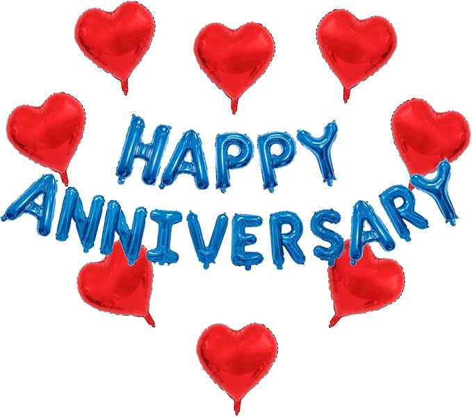 Happy Anniversary Balloon Banner Love Party Balloon Decoration by Unknown