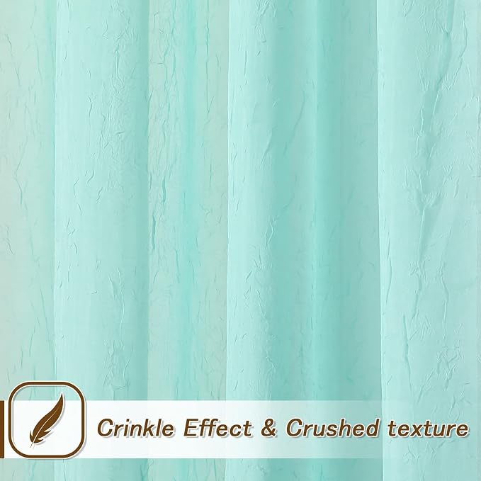 MYSKY HOME Crushed Voile Sheer Curtains - Image 6