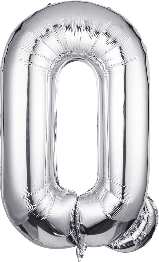 Single Aluminum Hanging Foil Film Silver Letter Balloons Q 40 Inch | by FFNIU