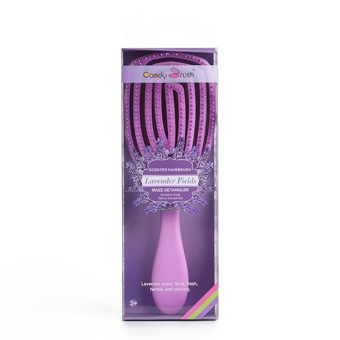 Candy Brush Scented Detangling Hair Brush for Wet or Dry Hair, Professional Vented Brush for Thick, Coarse & Curly Hair for Women and Girl. Eliminates Knots & Scalp Massage, Idea Gift