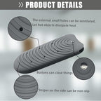 Heat Resistant Silicone Mat Pouch for Hair Styling Tools, Curling and Flat Irons Non-Slip Travel Cover, Small Portable Straightener Pad for Curler Wands Storage, Hot Waver (Dark Gray)