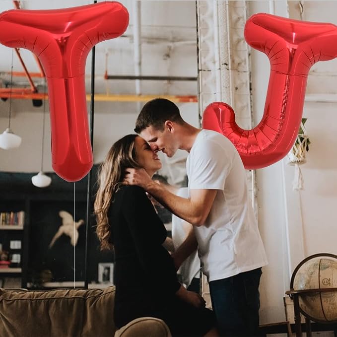 TONIFUL 40 Inch Large Bright Red Letter Balloons A-Z, Giant Jumbo Helium Foil - Image 5