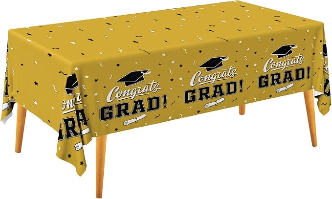 Graduation Tablecloths Graduation Party Table Decorations Waterproof Plastic by Gatherfun