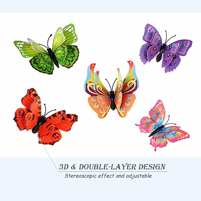 OPSEAM 3D Butterfly Wall Decor Butterfly Decorations Stickers - Image 4