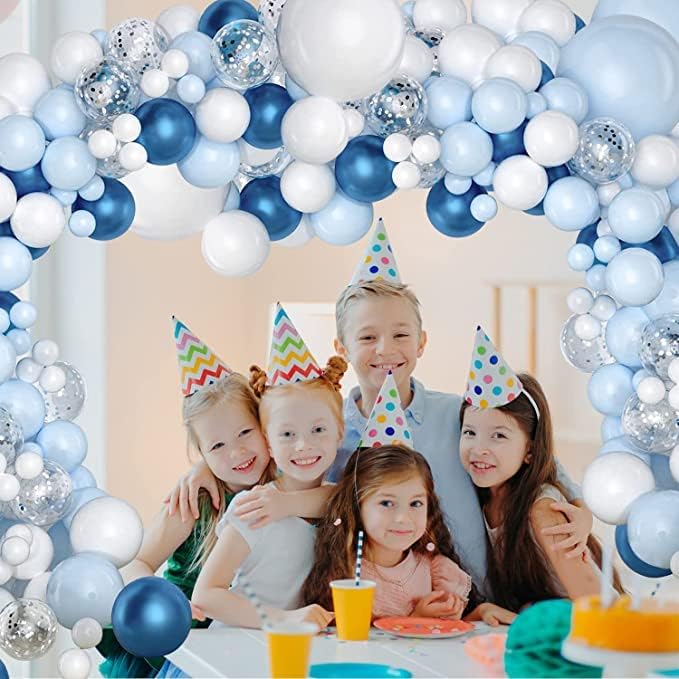 Blue and White Balloons Garland Arch Kit - Image 7