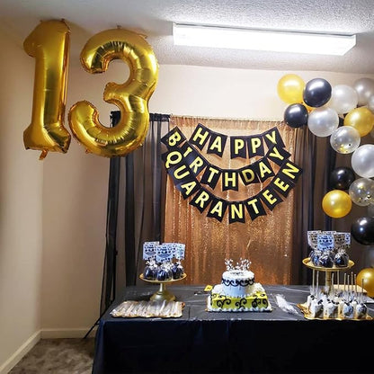 40 inch Gold Number Balloon Giant Foil Helium Balloons Gold Number 1 Balloon - Image 6