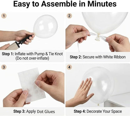 50pcs 12 Inch Clear Latex Party Balloons | Premium Transparent Balloons - Image 3