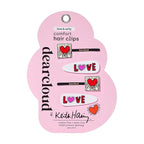 dearcloud Keith Haring Love & Unity Comfort Hair Clips Set of 4 – Creaseless & Teeth-Free (Love & Unity)