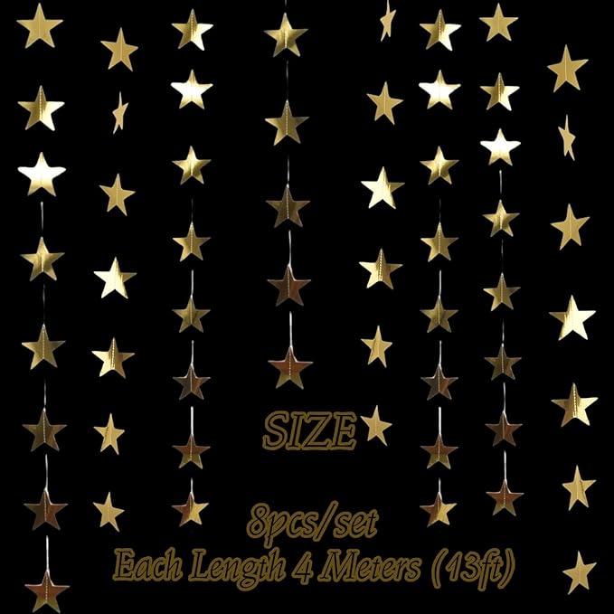 105Feet Gold Star Garland Banner - Image 7