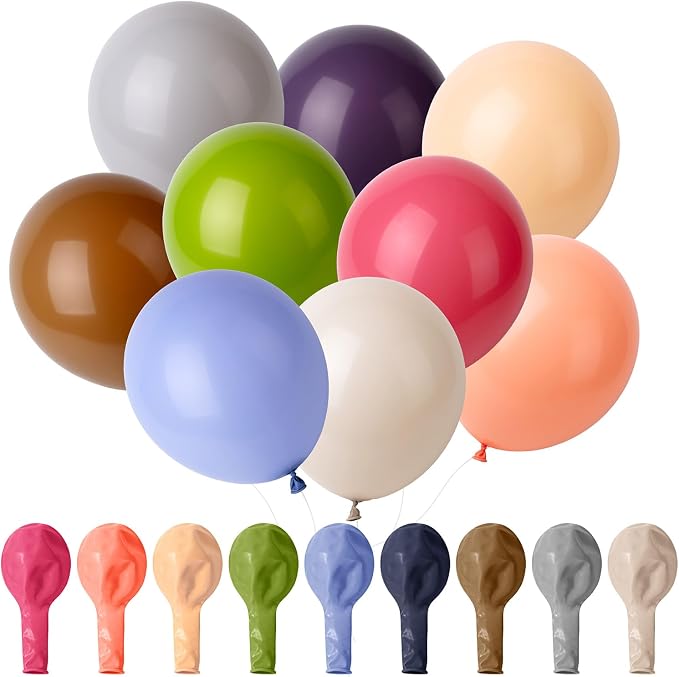 Mr. Pen- Balloons Morandi Colors, 12 Inch, 54 Pack | Mixed Color Latex Balloons by MrPen