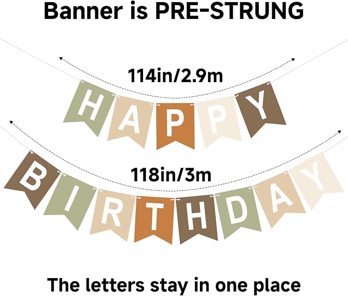 Happy Birthday Banner Birthday Party Banner NO DIY Happy Birthday Sign | - Image 3