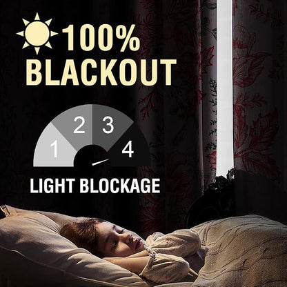 H.VERSAILTEX Christmas 100% Blackout Curtain Thermal Insulated Bedroom Curtains - Image 3
