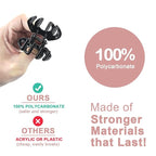 Mini Hair Clips for Women, Girls, Kids - Tiny Octopus Claw Clips for Thin/Medium Thick Hair, 1.5 Inch Matte Nonslip Spider Clips with Gift Box (Black & Brown)