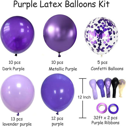 AIOZX Purple Latex Balloon Set - Image 3