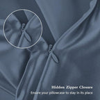 Silk Pillowcase for Hair and Skin, Mulberry Silk Pillow Cases Queen Size, Soft Anti Acne Cooling Sleep Both Sides Natural Silk Satin Pillowcases with Hidden Zipper, Gifts for Women Men, Ash Blue