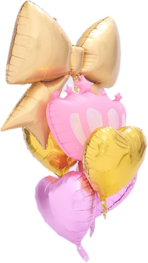 Foil Balloon Bouquet, Heart and Round Shapes - Image 2